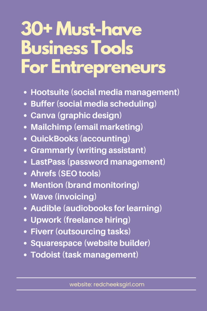 30+ must-have business and social media tools for entrepreneurs
