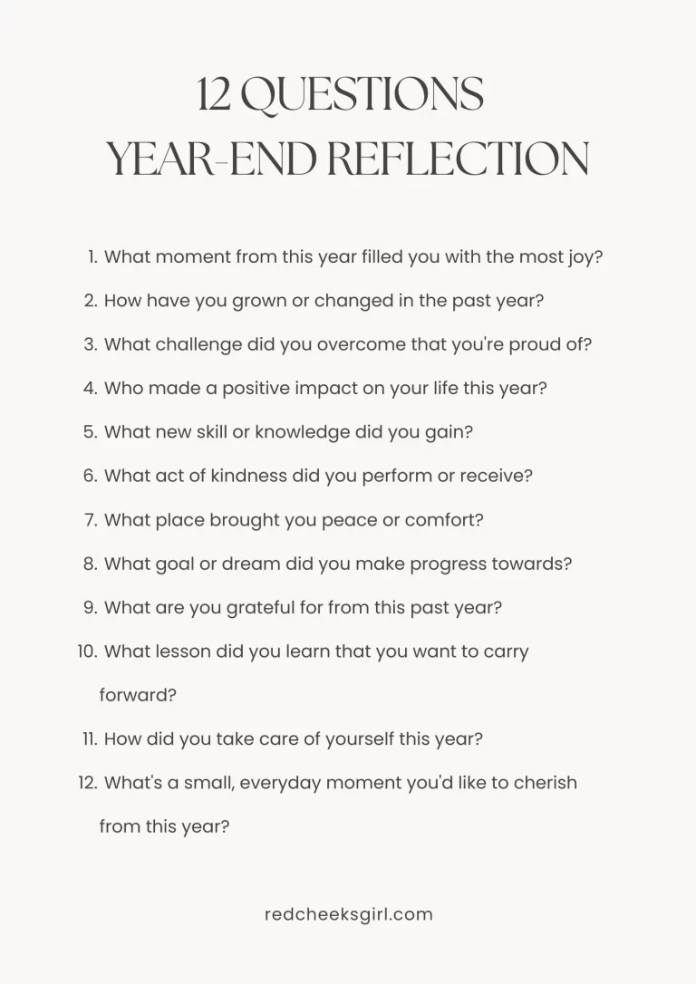 Self-reflection, goal setting, personal growth, achievements, lessons learned, gratitude, future planning, new year resolutions, life assessment, progress review, mindfulness, self-improvement, year in review, introspection, annual evaluation, journal prompts