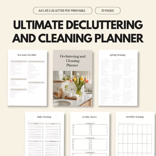 Decluttering and Cleaning Planner