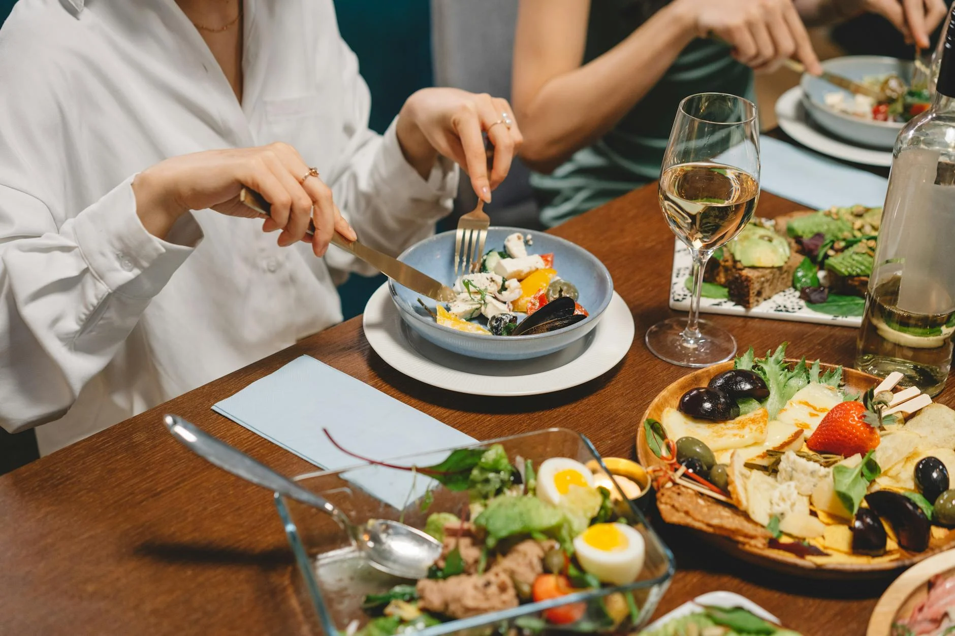 people eating meal