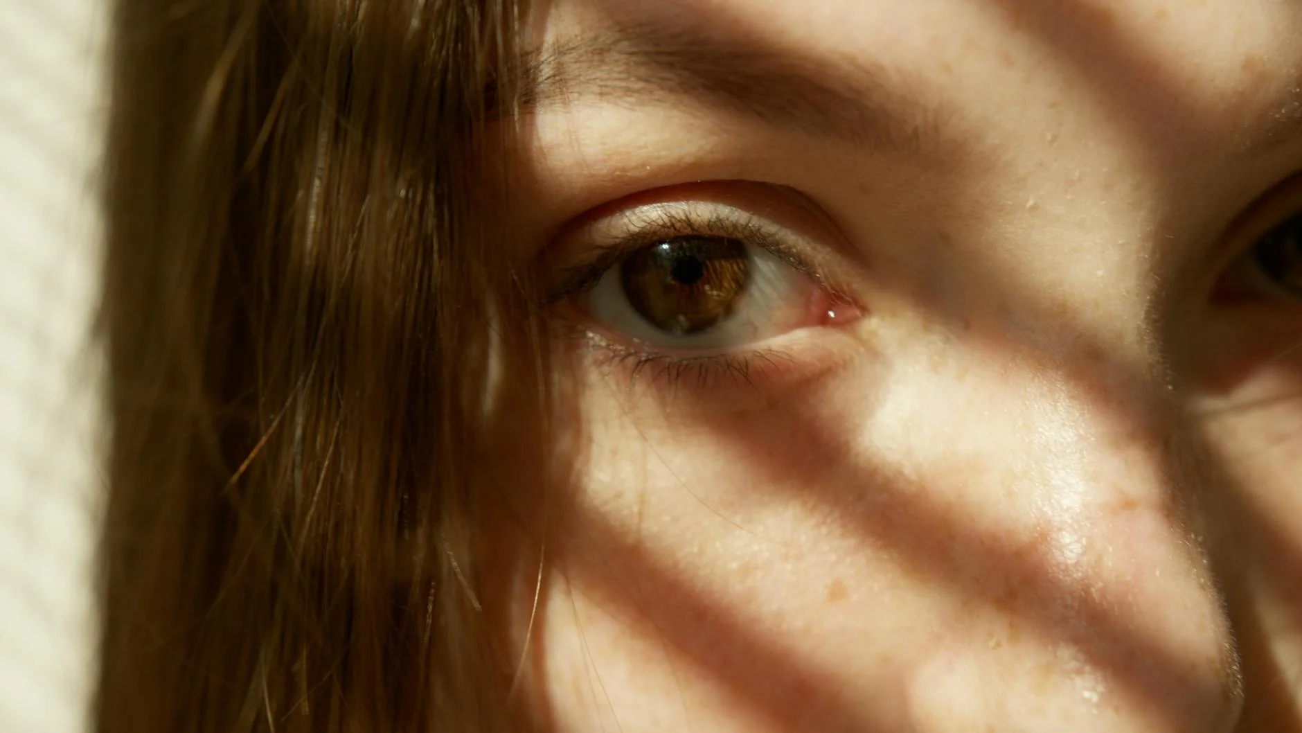 extreme close up of a woman eye