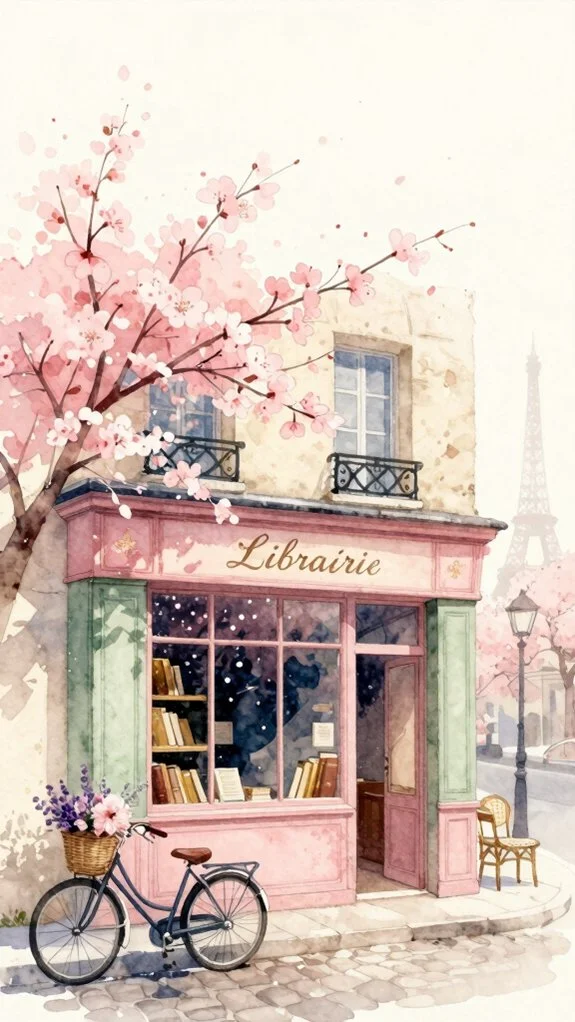 aesthetic parisian bookshop storefronts