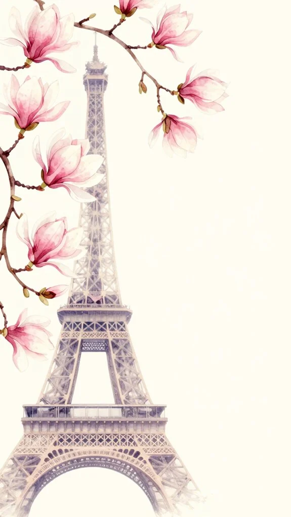 dreamy framed magnolia eiffel