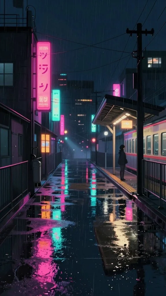 neon cyberpunk visual dopamine dominance