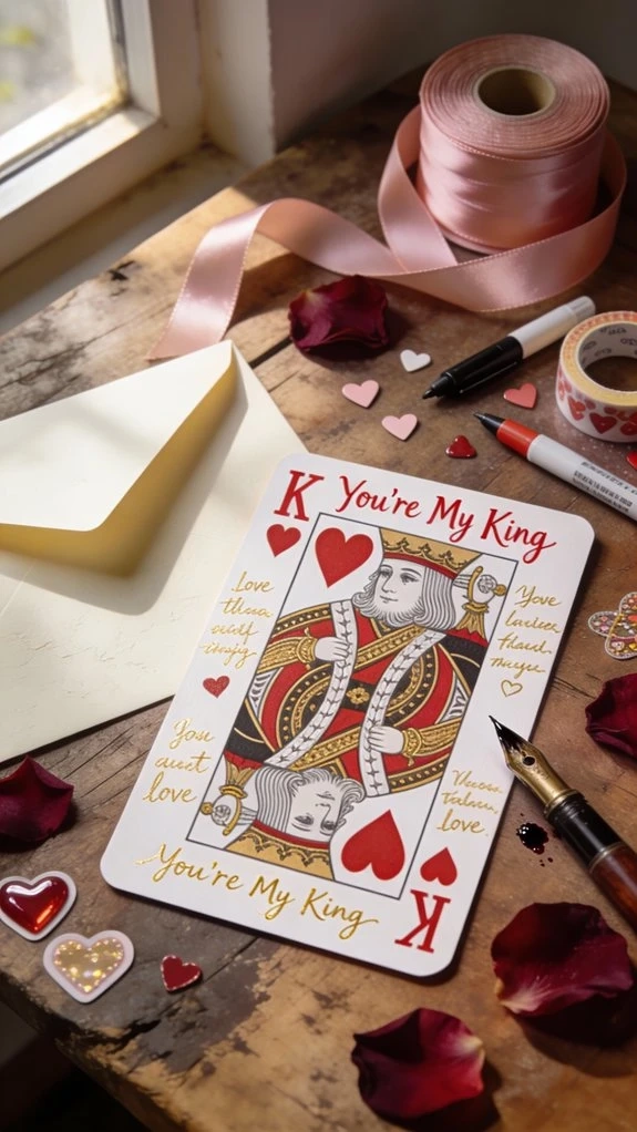 compact customizable personal impactful playing card valentine