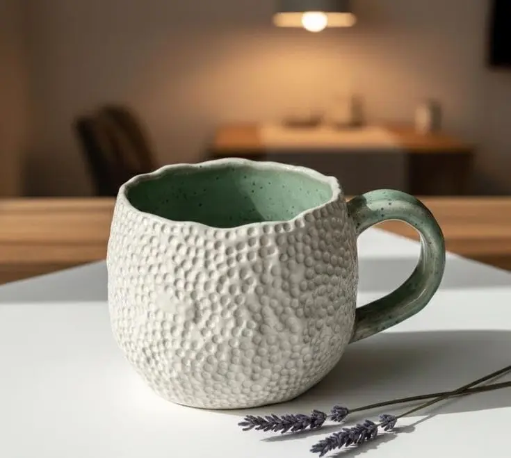 handmade textured coffee mugs