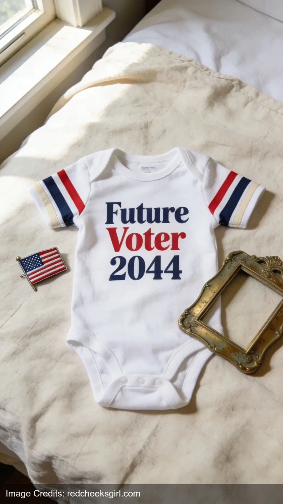 future voter baby onesie for political grandparent pregnancy announcement