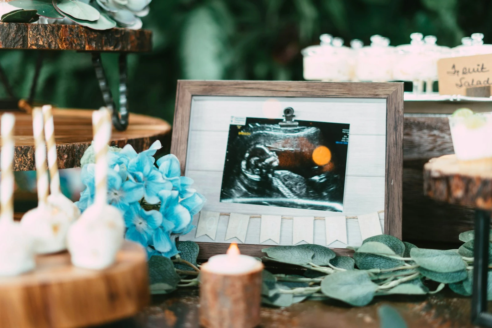 brown wooden frame wall decor