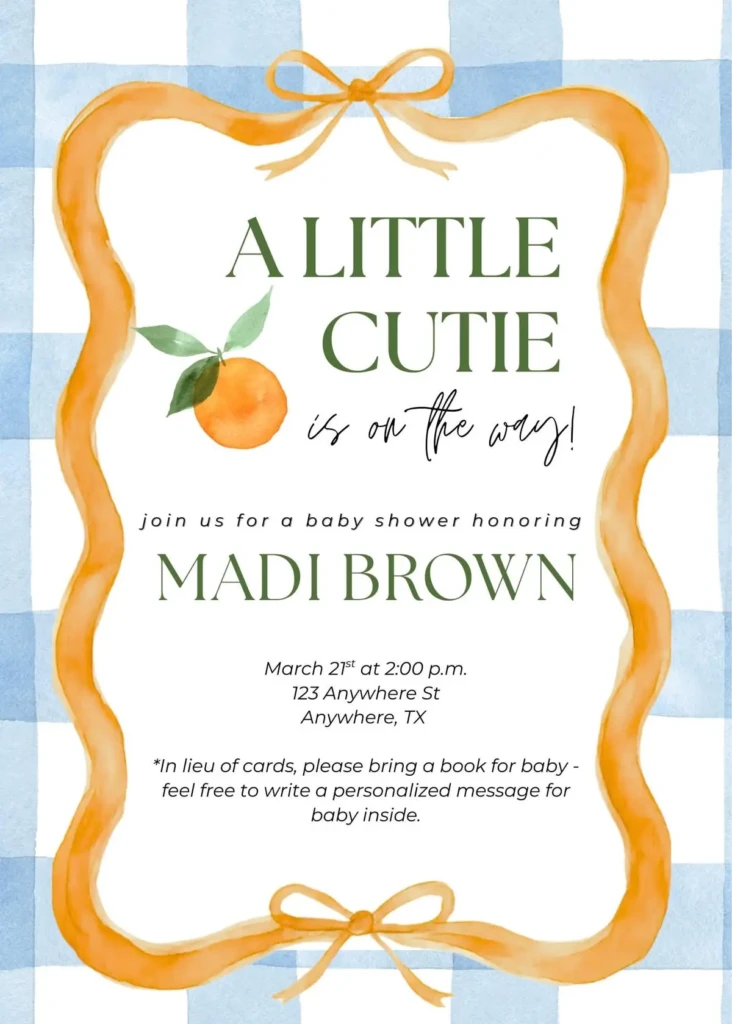 A Little Cutie Baby Shower Theme: Sweet Citrus Ideas for a Bright and Cheerful Celebration
