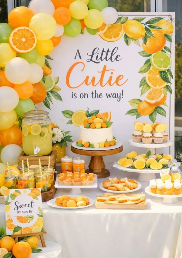 A Little Cutie Baby Shower Theme: Sweet Citrus Ideas for a Bright and Cheerful Celebration