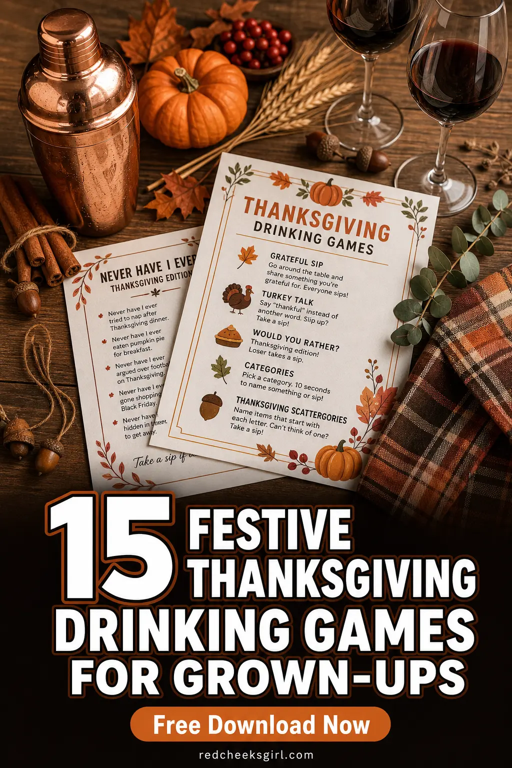 15 Festive Thanksgiving Drinking Games for Grown-Ups