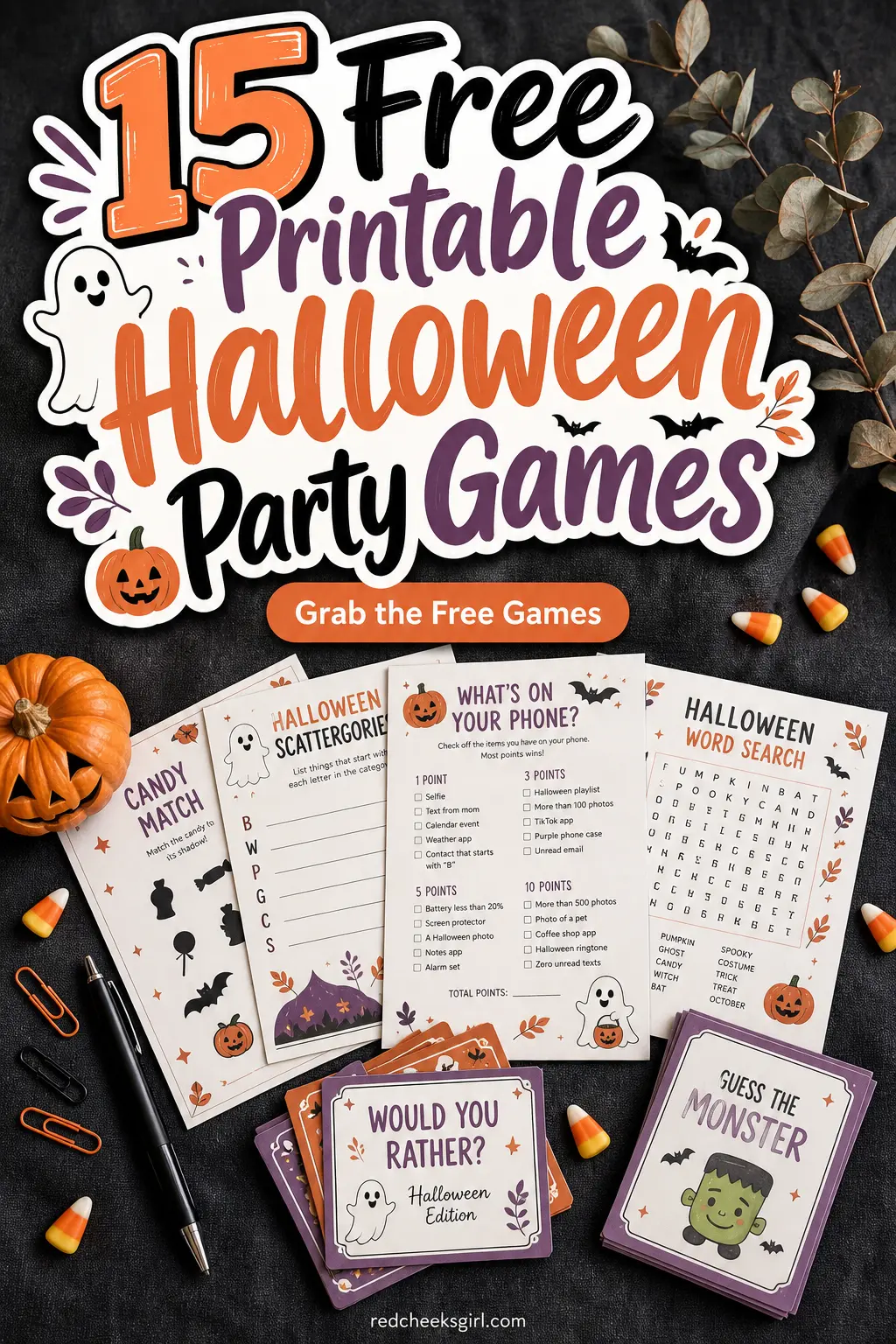 15 Free Printable Halloween Party Games