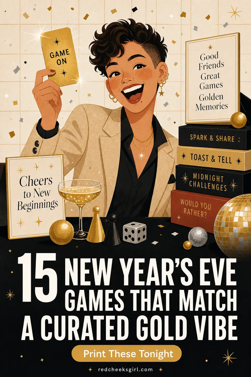 15 New Year's Eve Games That Match a Curated Gold Vibe