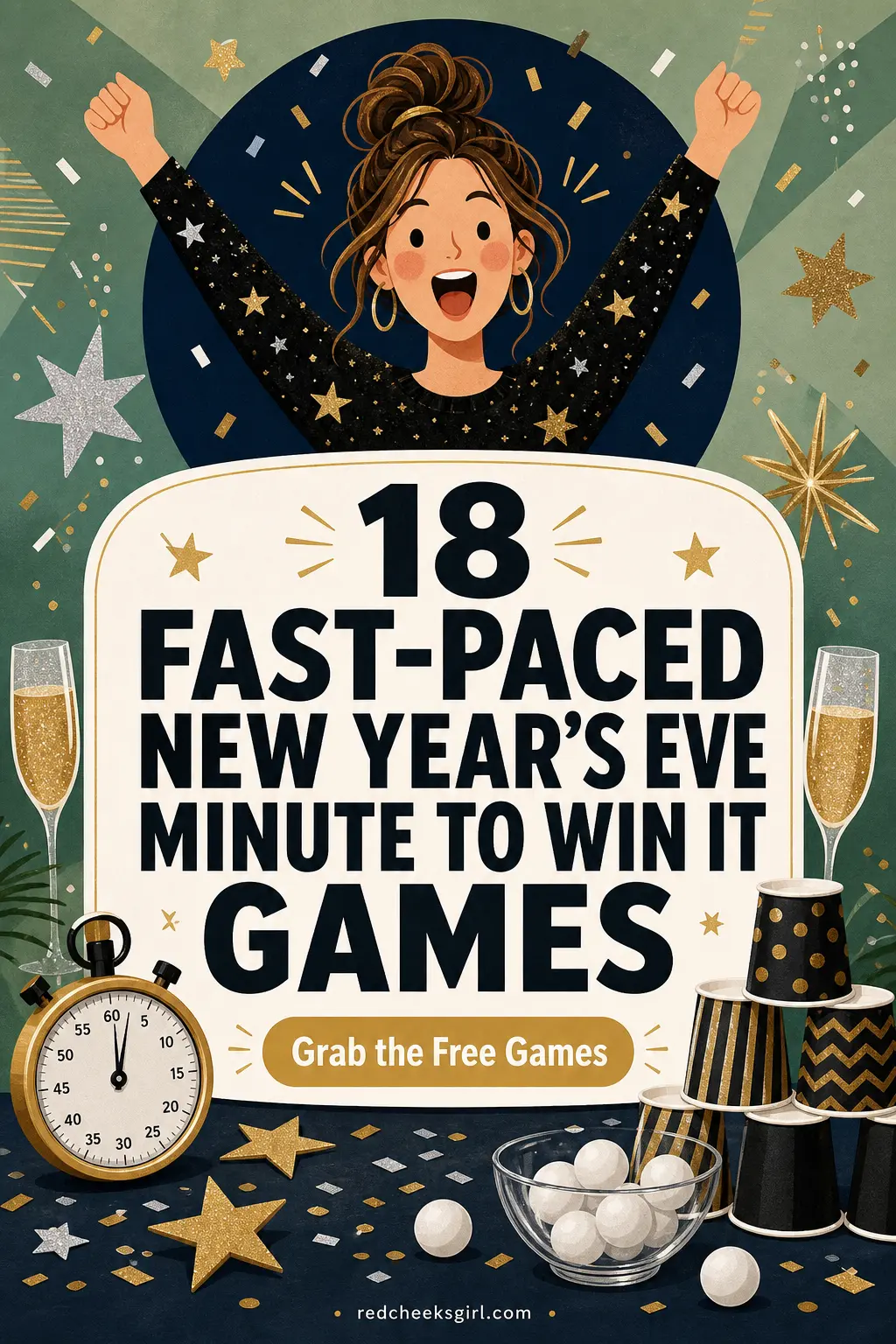 18 Fast-Paced New Year's Eve Minute to Win It Games