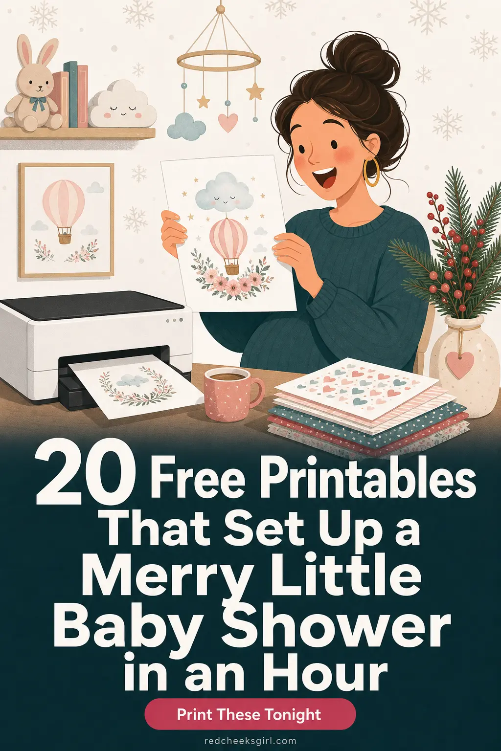 20 Free Printables That Set Up a Merry Little Baby Shower in an Hour