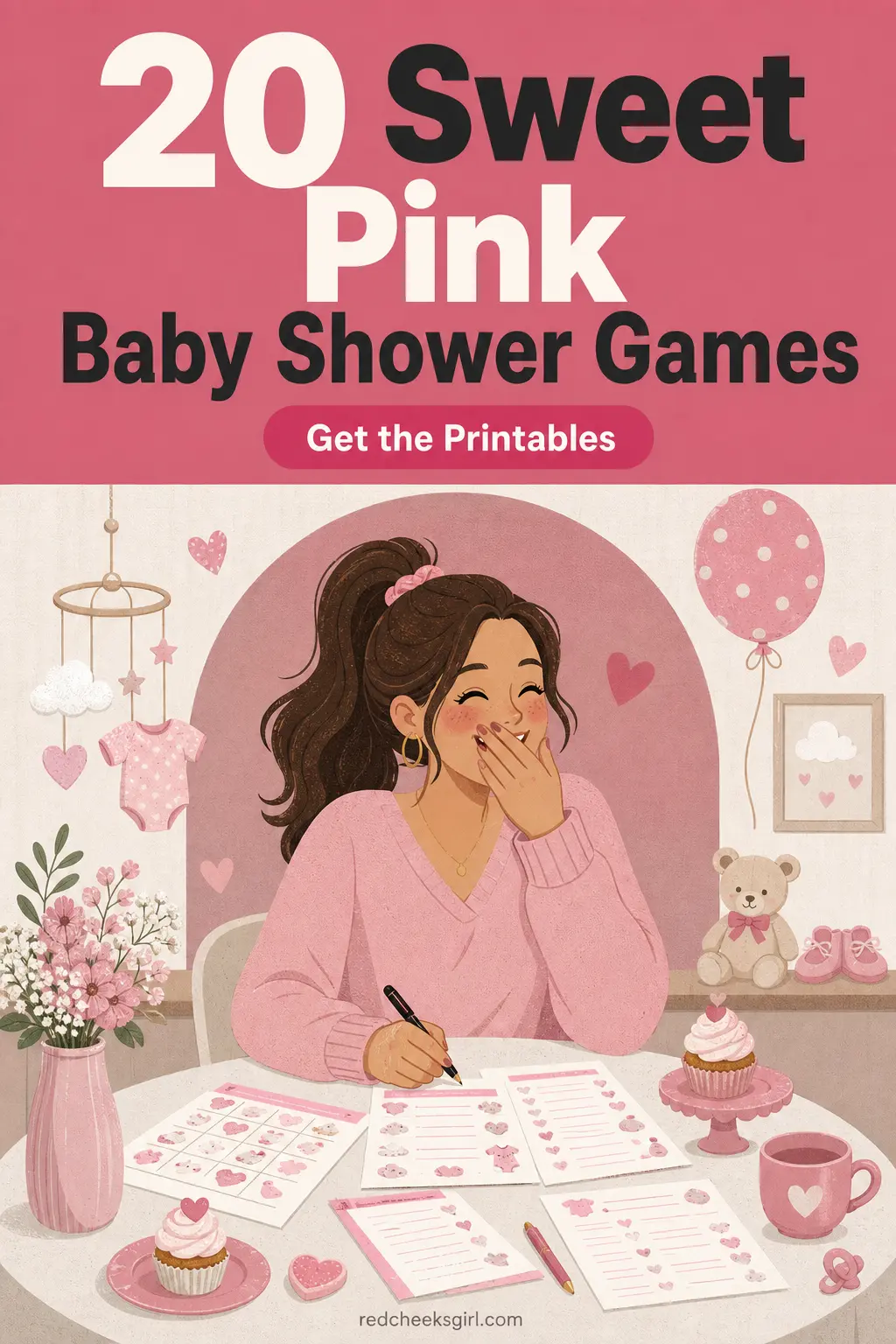 20 Sweet Pink Baby Shower Games