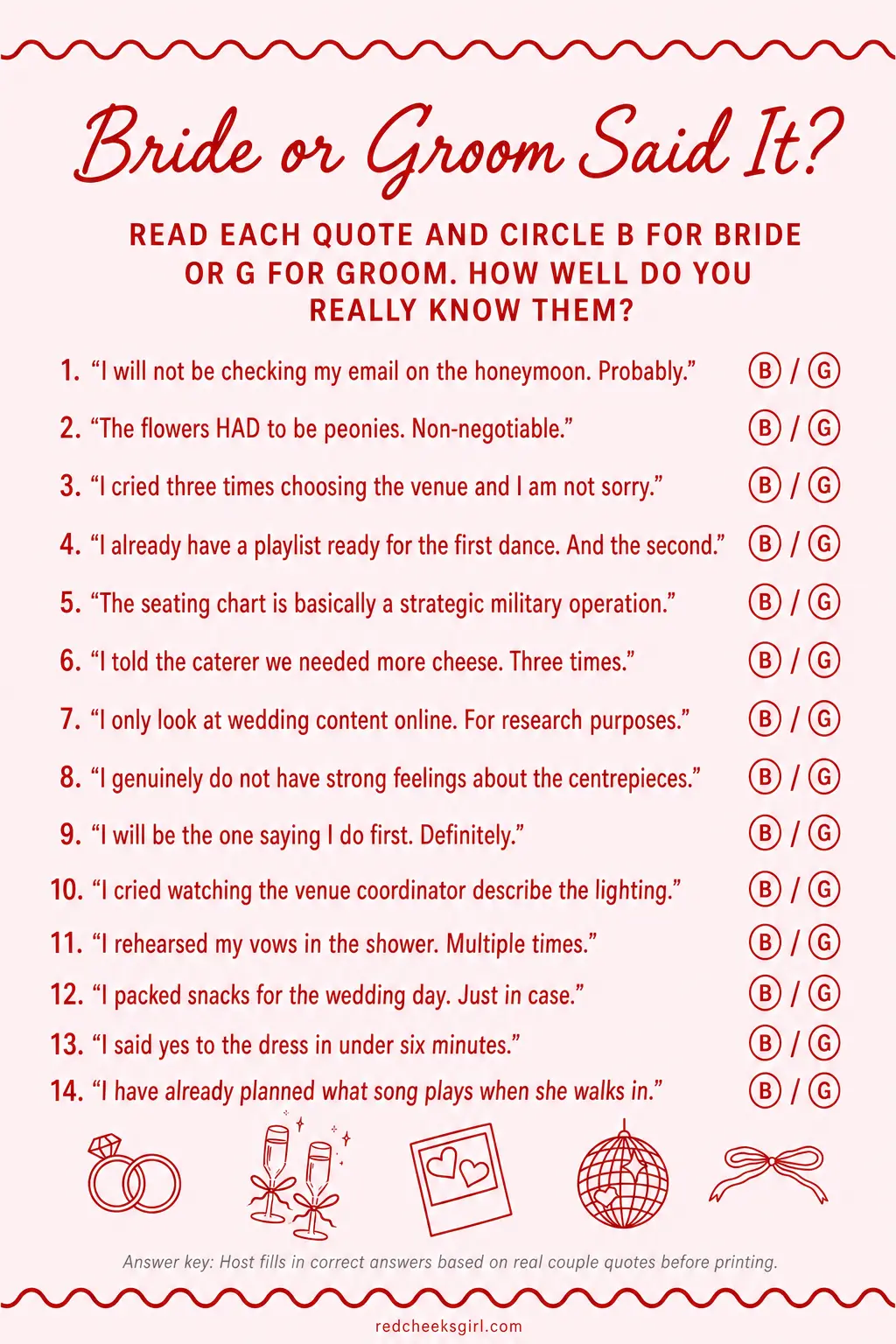 Bride or Groom Said It printable