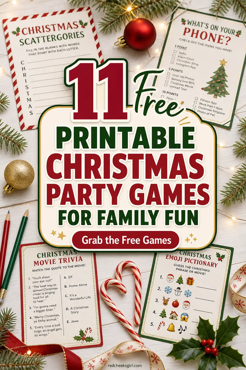11 Free Printable Christmas Party Games For Family Fun