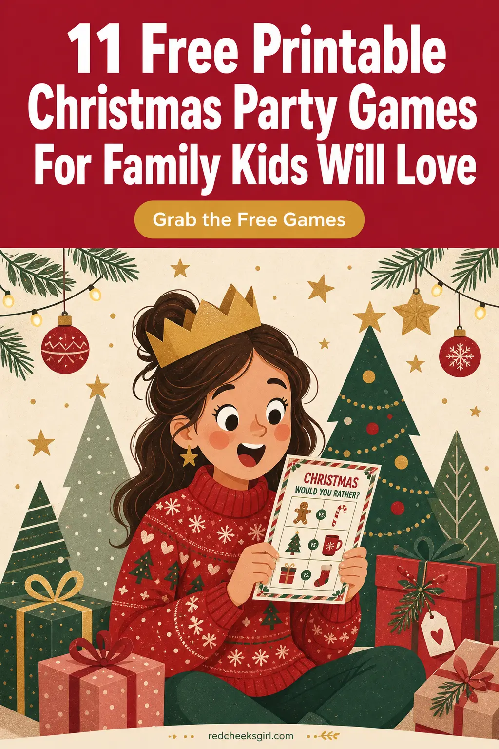 11 Free Printable Christmas Party Games For Family Kids Will Love