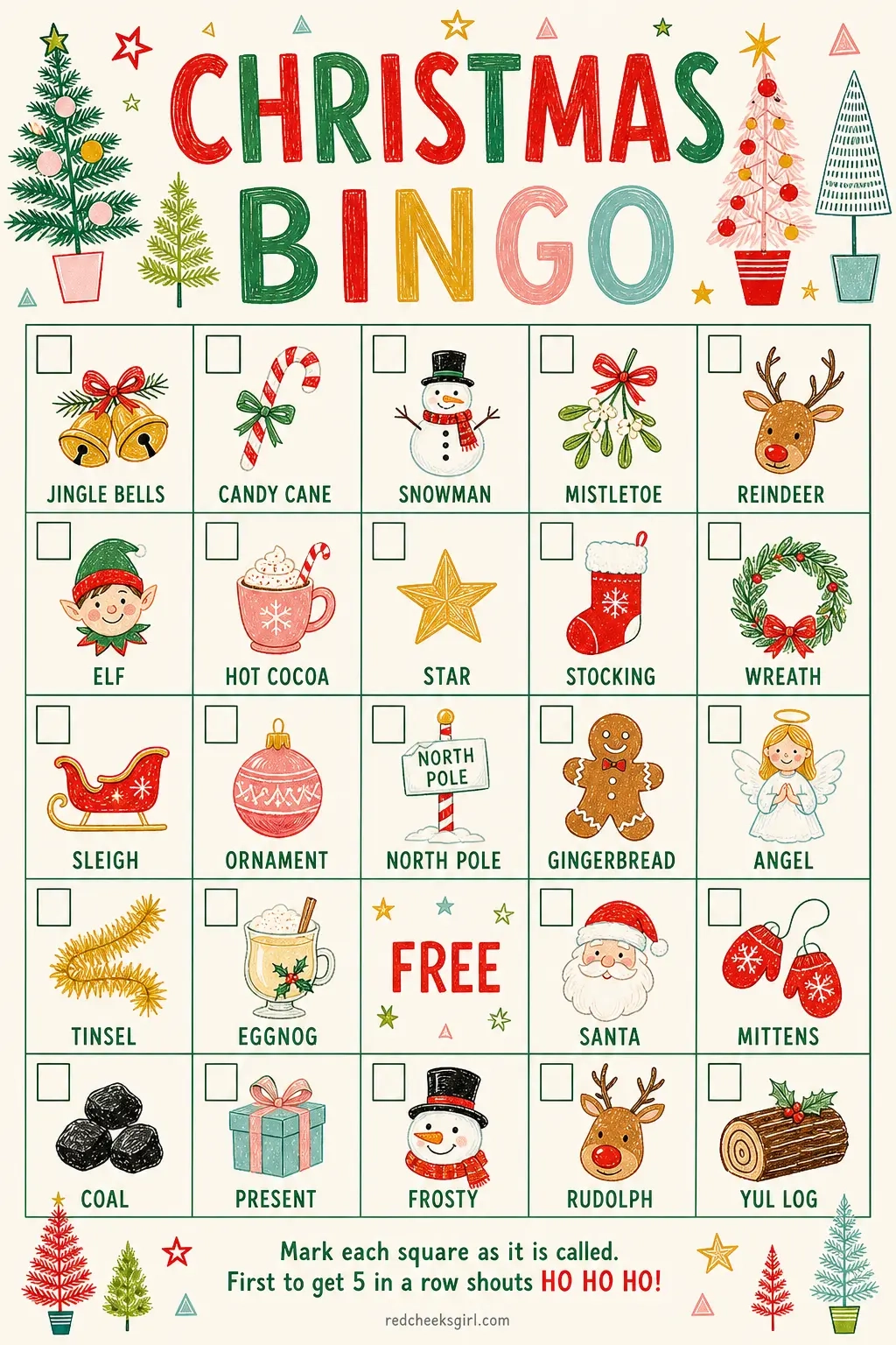 Christmas Bingo (Whole-Room) printable
