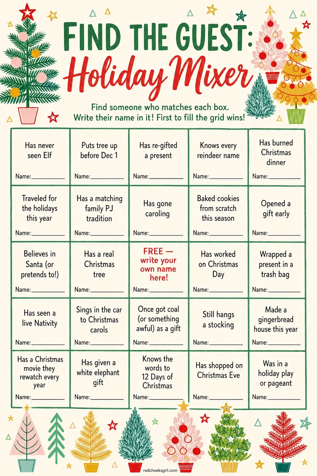 Find the Guest Holiday Mixer printable