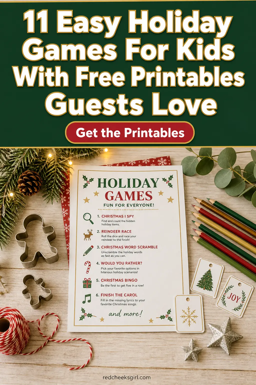 11 Easy Holiday Games For Kids With Free Printables Guests Love