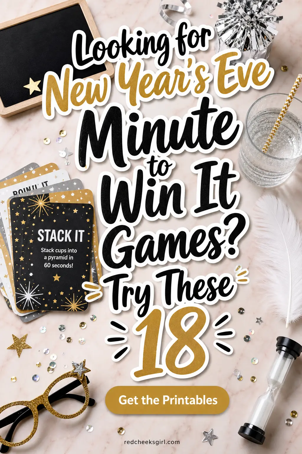 Looking for New Year's Eve Minute to Win It Games? Try These 18