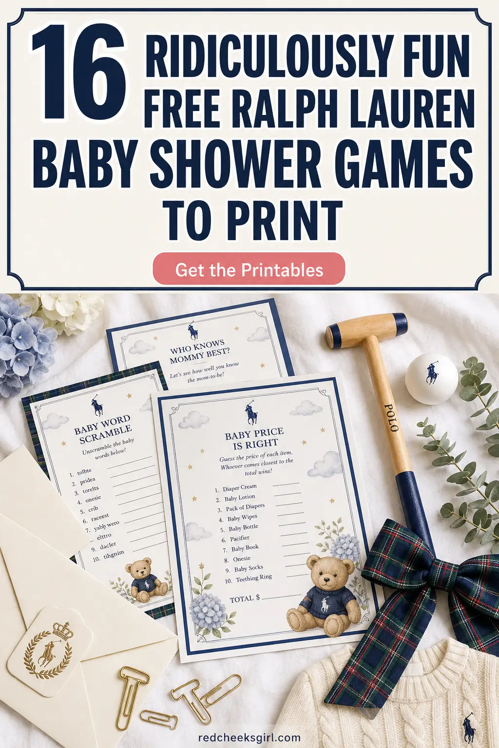 16 Ridiculously Fun Free Ralph Lauren Baby Shower Games to Print