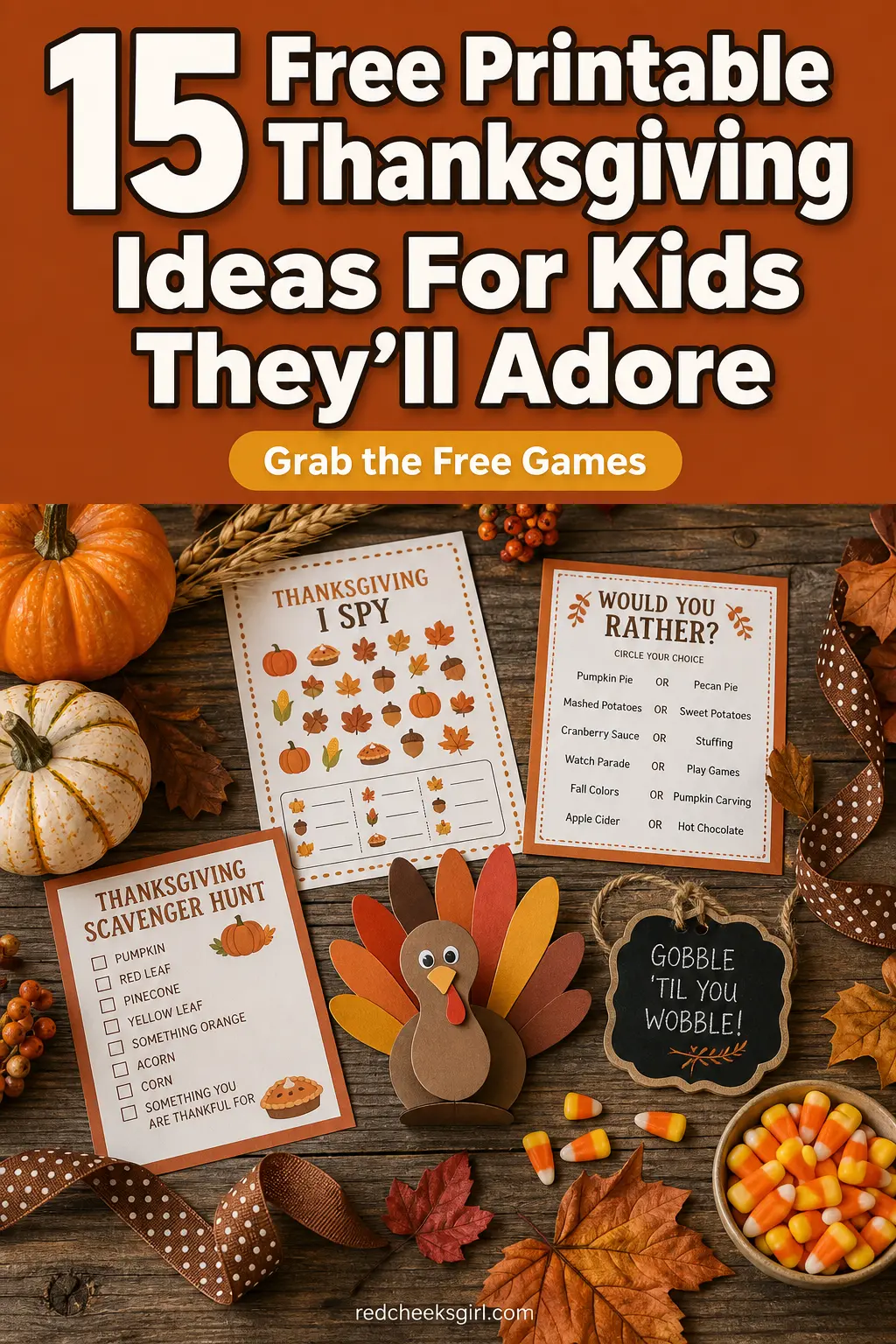 15 Free Printable Thanksgiving Ideas For Kids They'll Adore