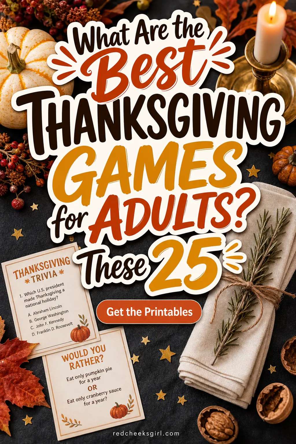 What Are the Best Thanksgiving Games for Adults? These 25