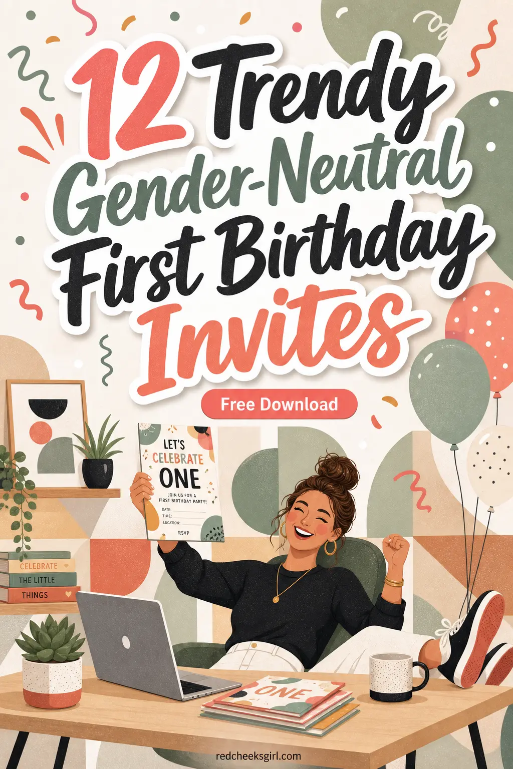 12 Trendy Gender-Neutral First Birthday Invites