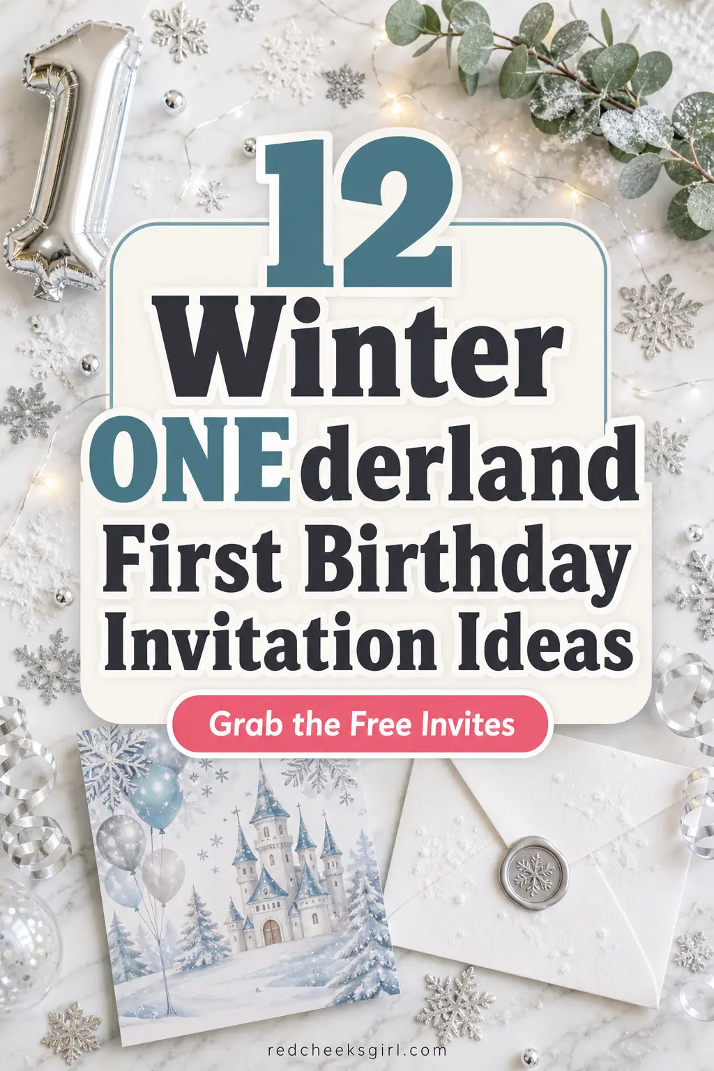 12 Winter ONEderland First Birthday Invitation Ideas