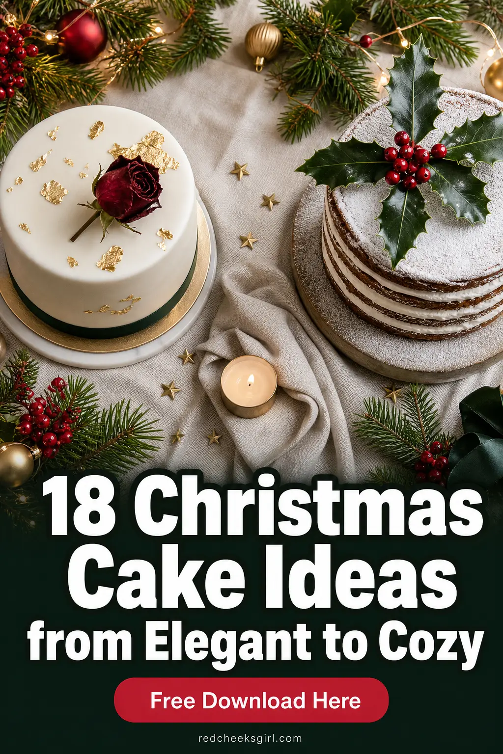18 Christmas Cake Ideas from Elegant to Cozy