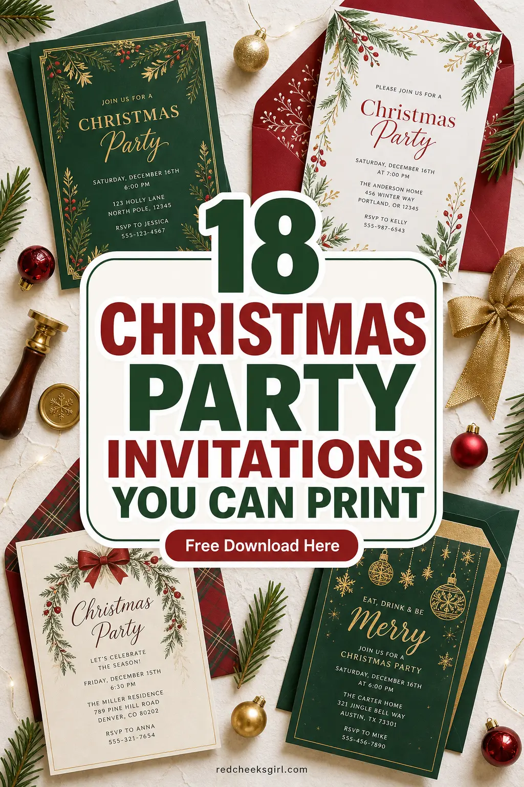 18 Christmas Party Invitations You Can Print