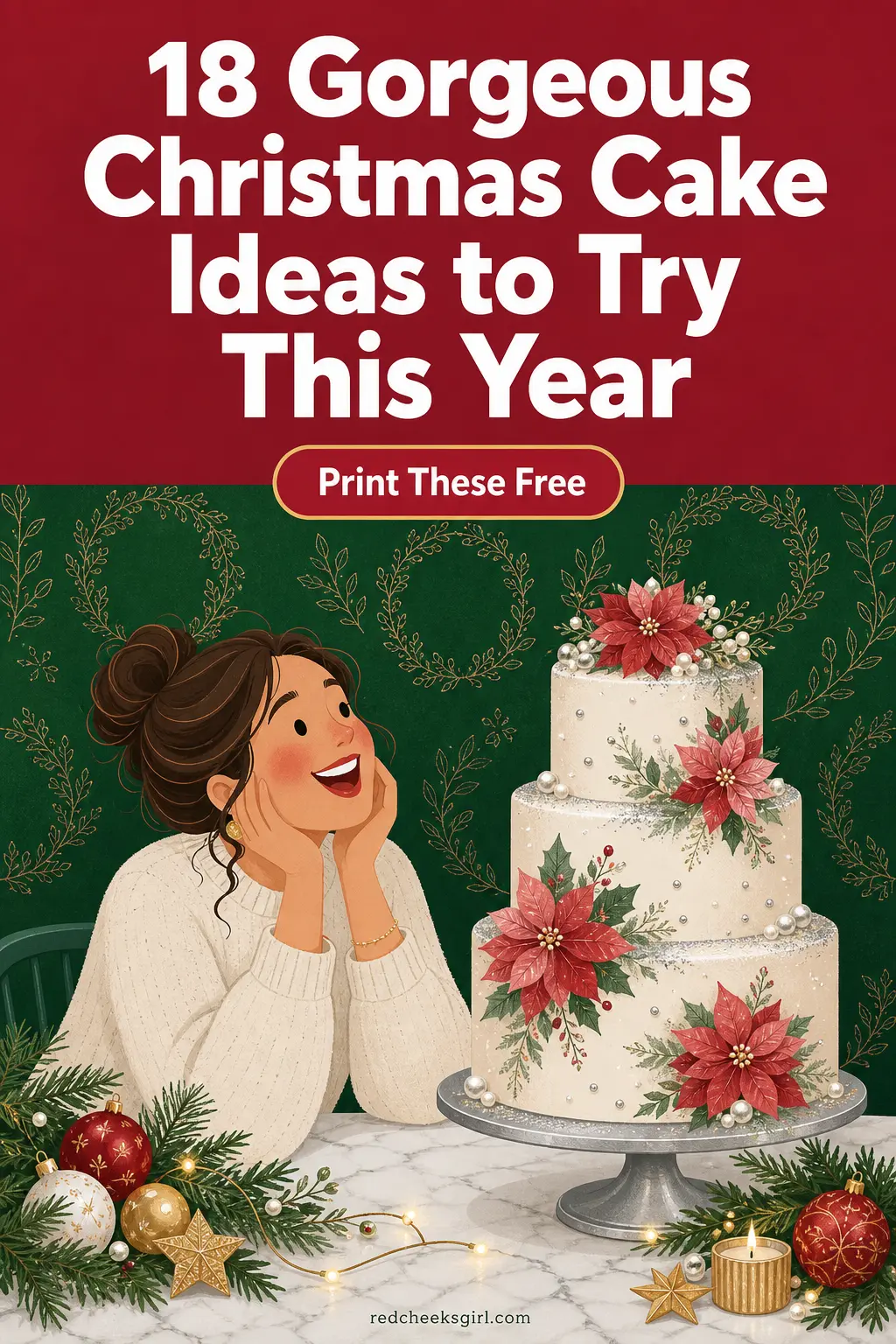 18 Gorgeous Christmas Cake Ideas to Try This Year