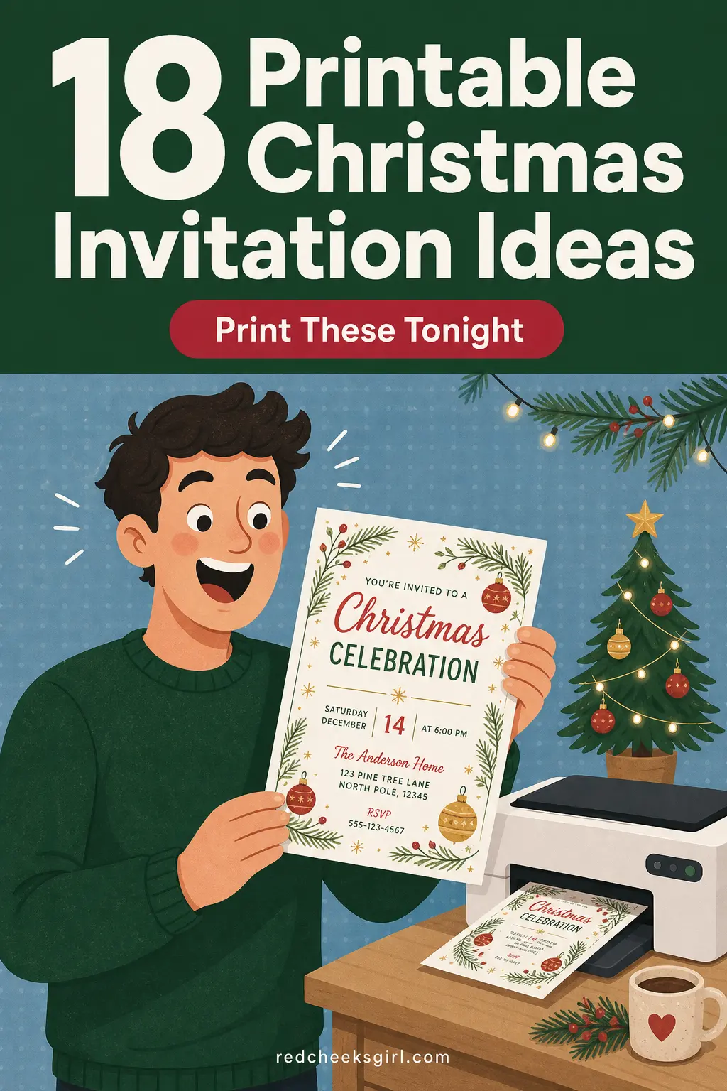 18 Printable Christmas Invitation Ideas