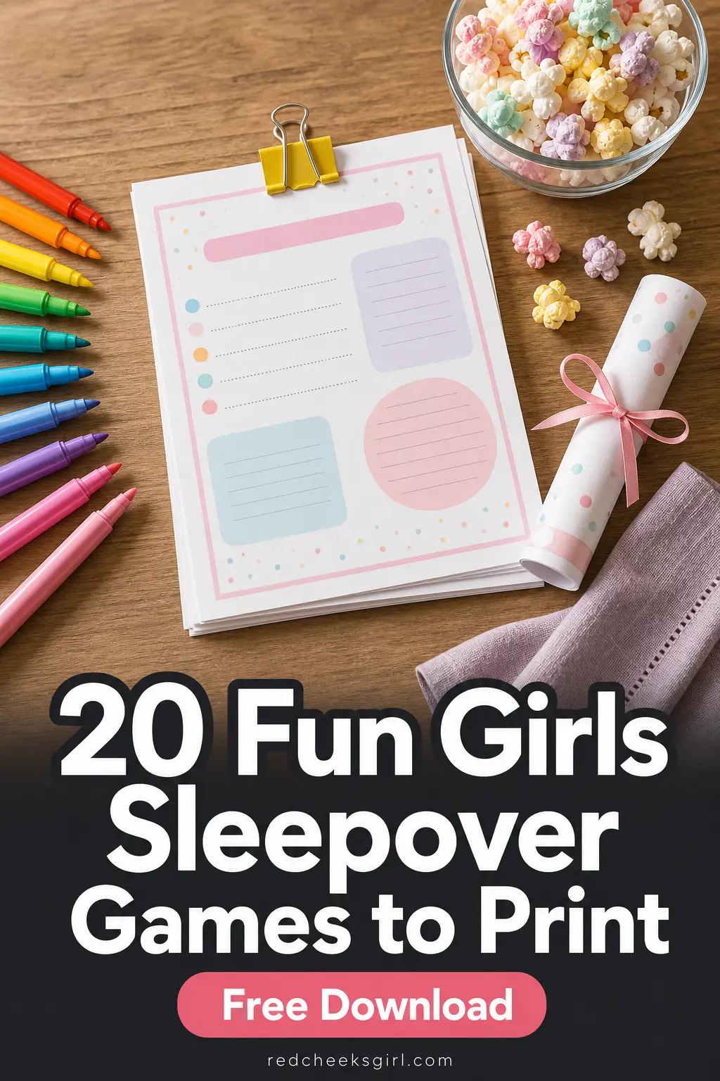 20 Fun Girls Sleepover Games to Print