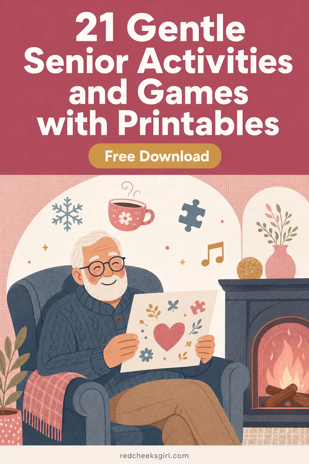 21 Gentle Senior Activities and Games with Printables