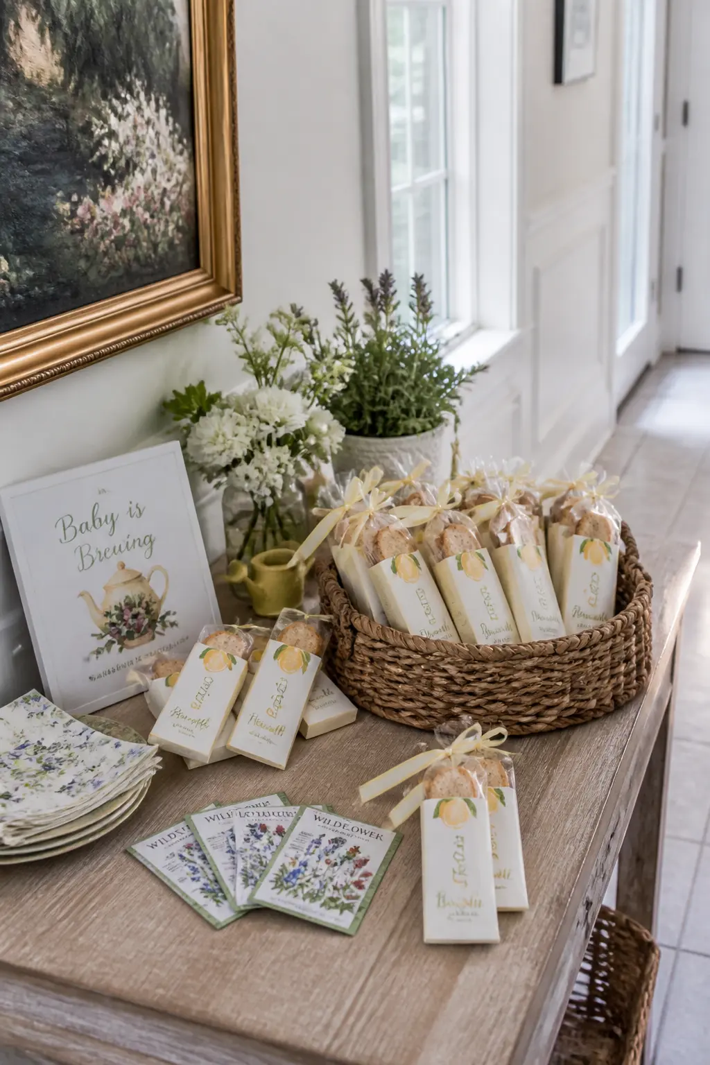 Garden Brunch Biscotti Favors