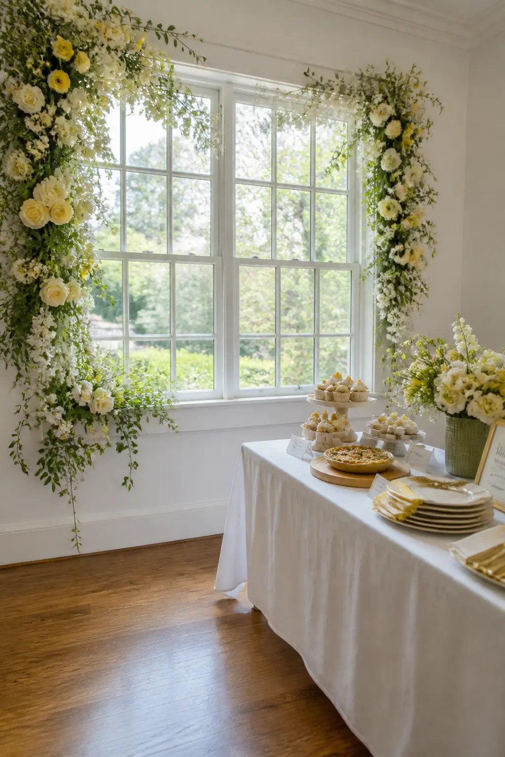 Garden Window Floral Backdrop