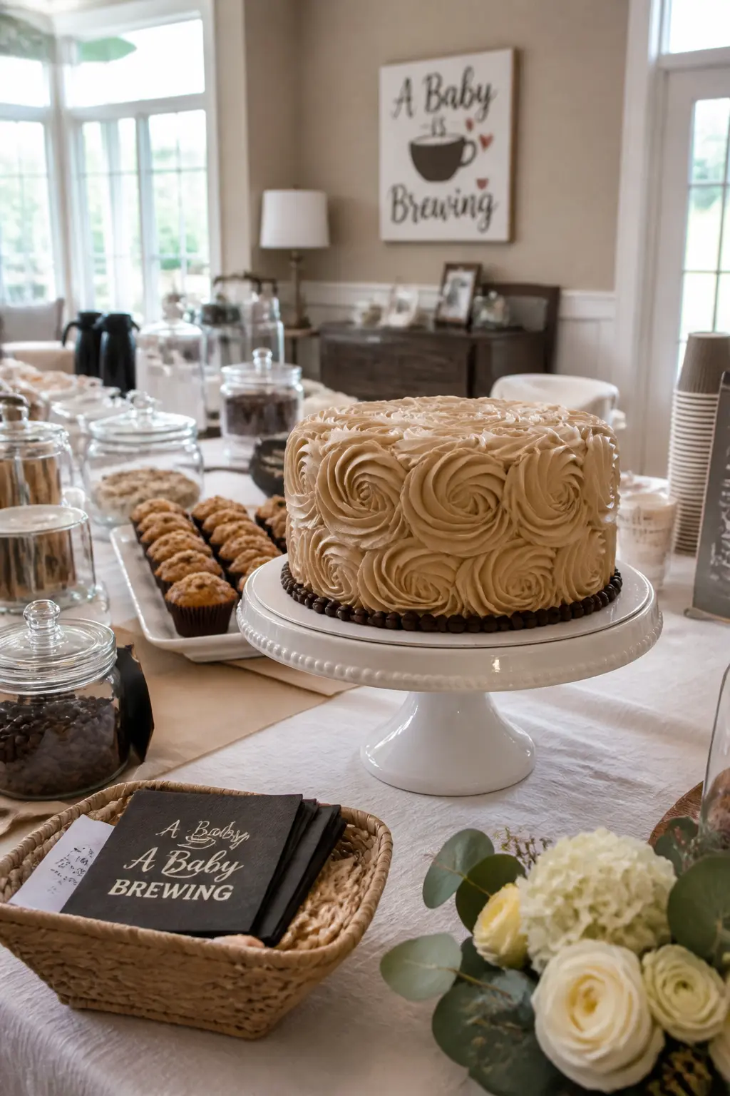 Latte Swirl Buttercream Cake