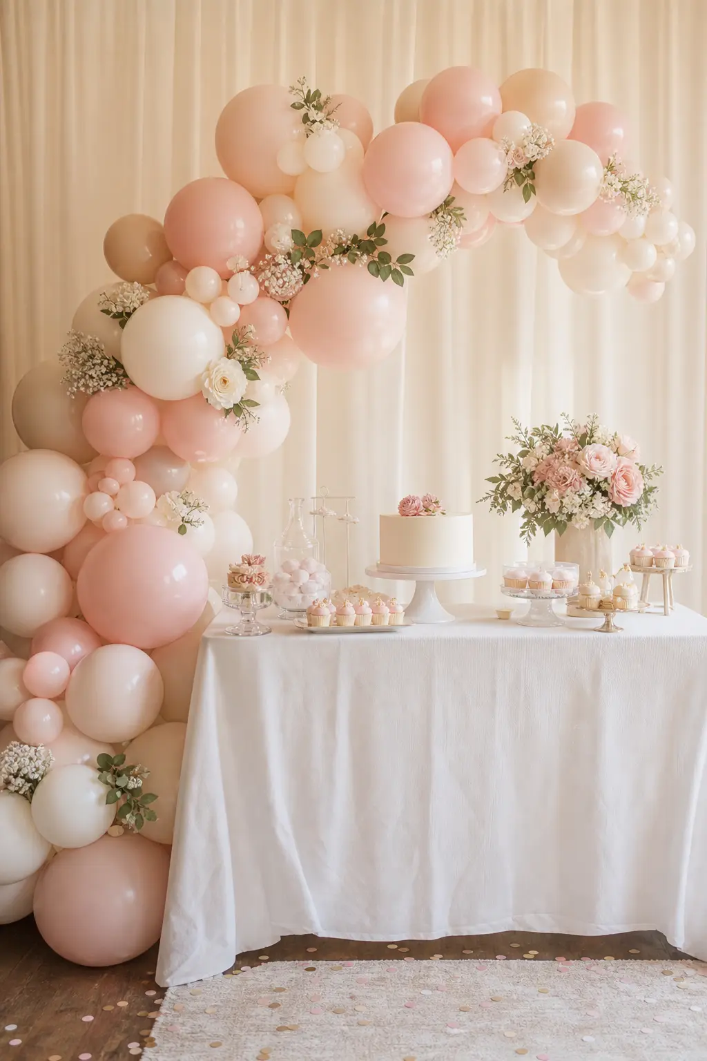 Mini Half-Arch Over a Dessert Table
