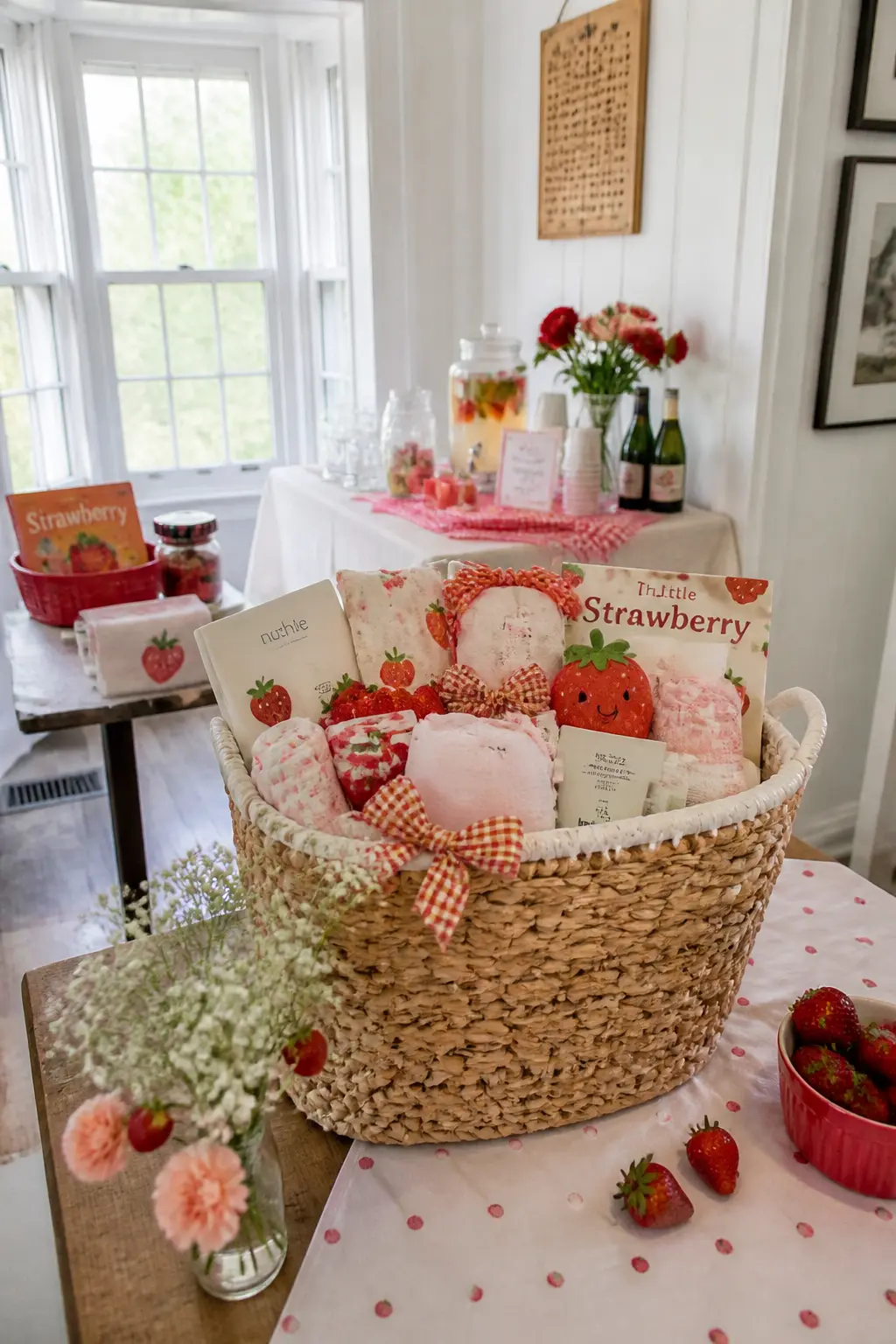 Strawberry Sweet Baby Shower Basket