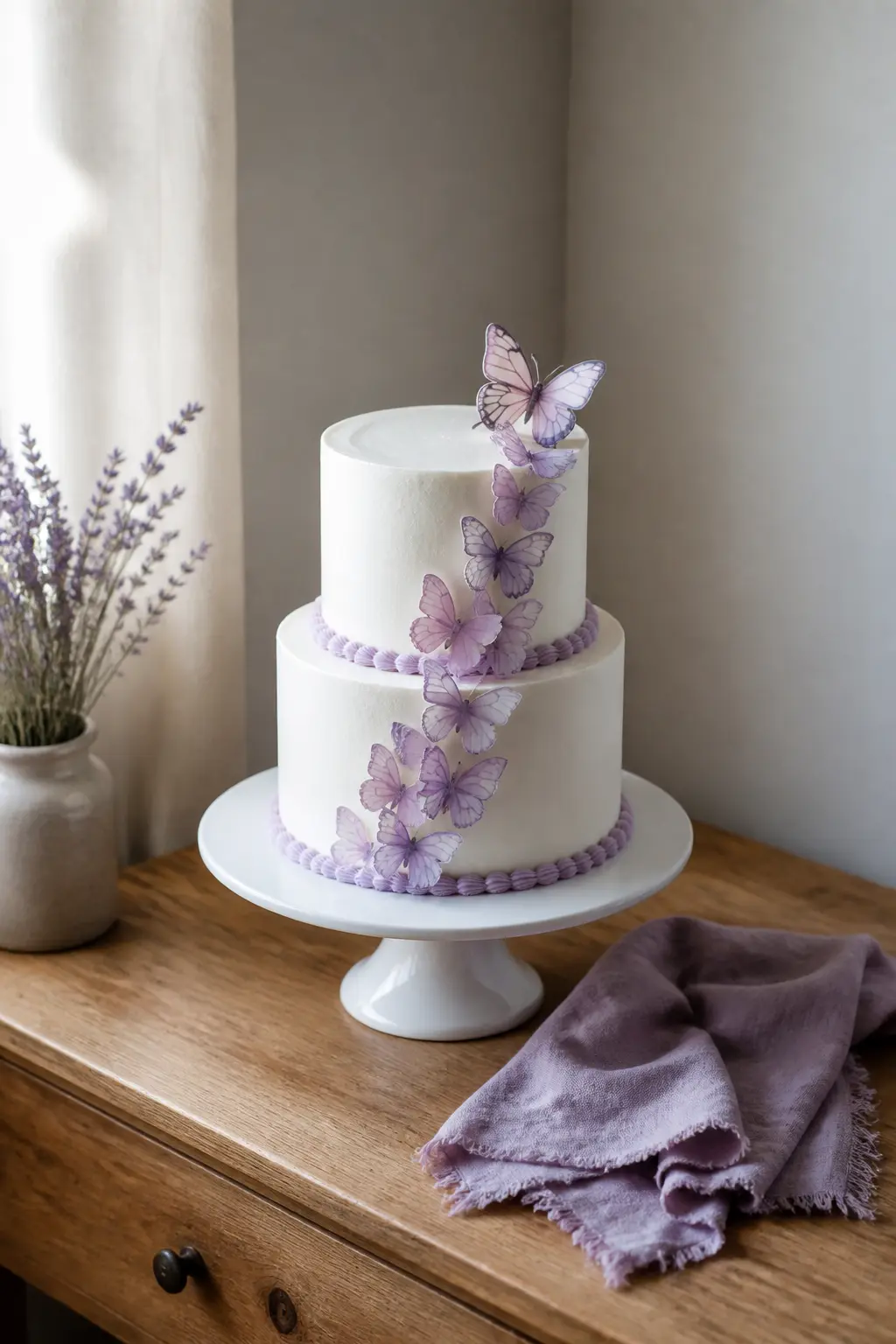 Butterfly Cake With Wafer Wings