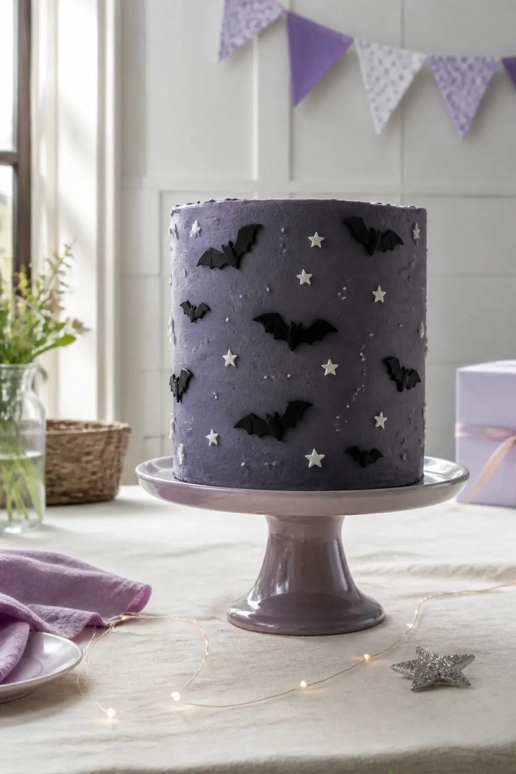 Bat and Stars Fondant Design
