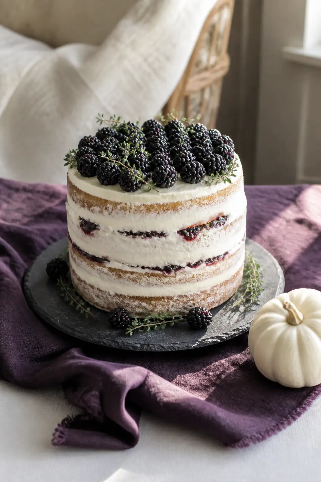 Blackberry and Vanilla Naked Cake