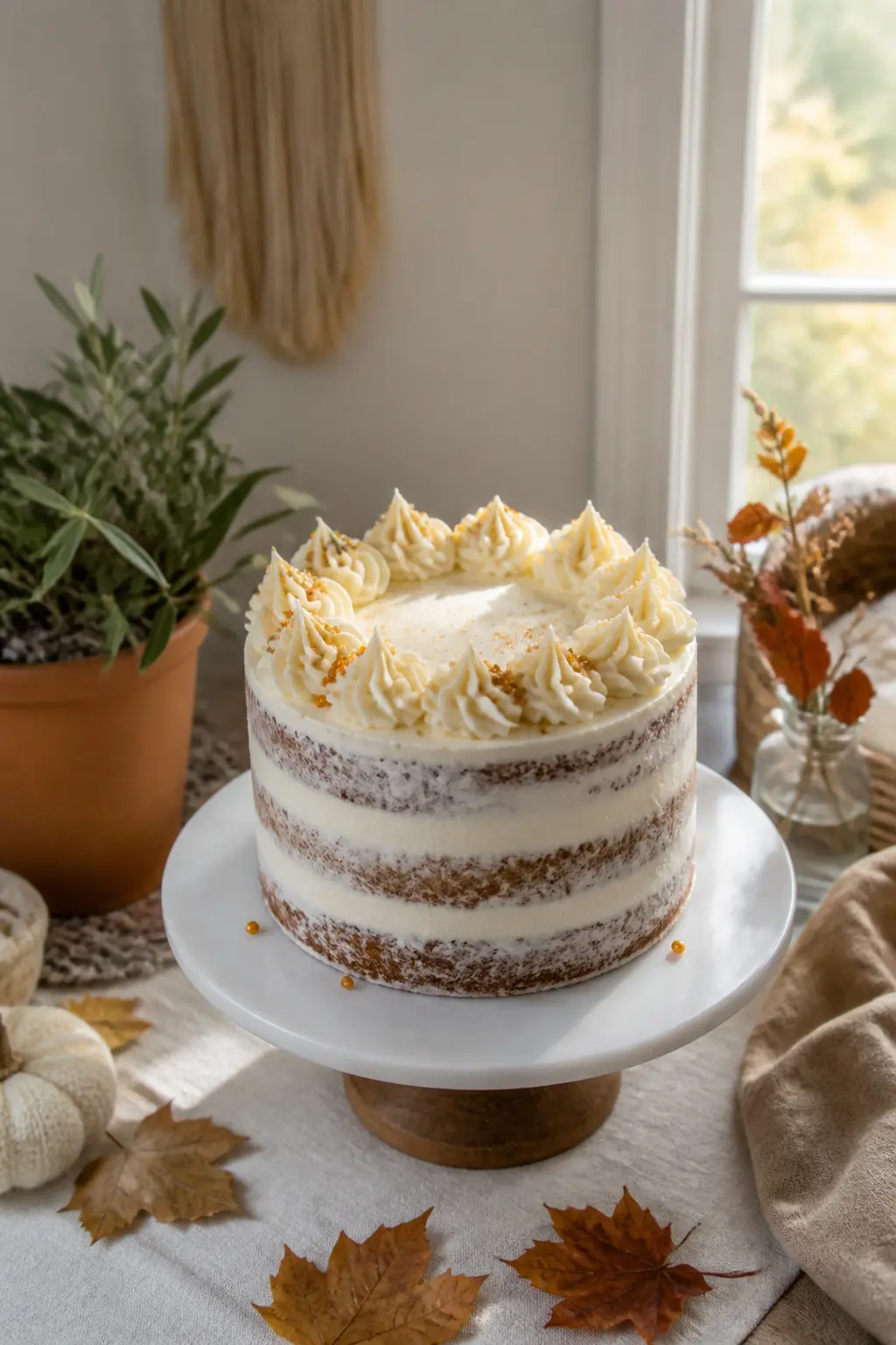 Crumb-Coat Pumpkin Layer Cake