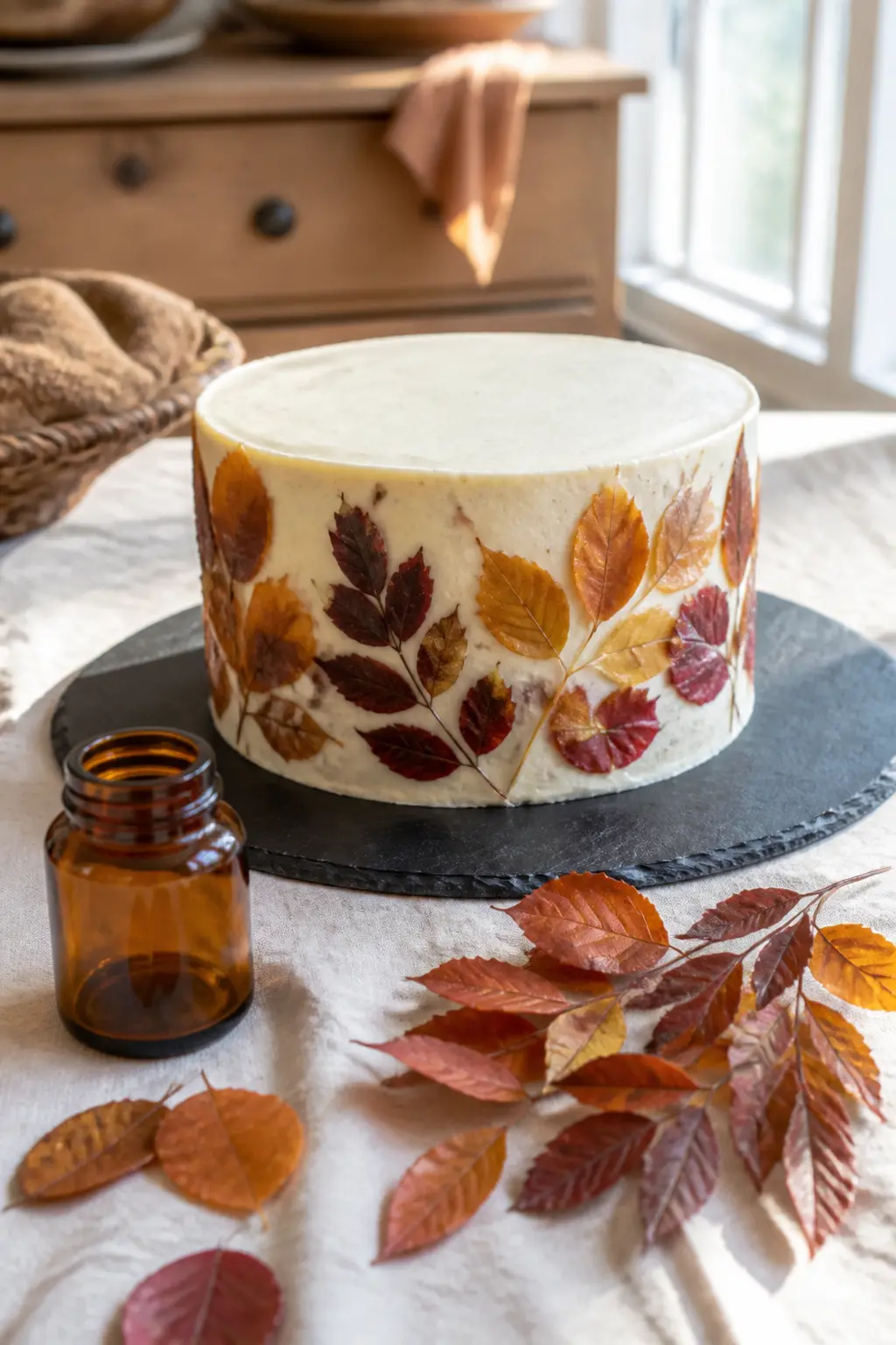 Pressed Leaf Cake