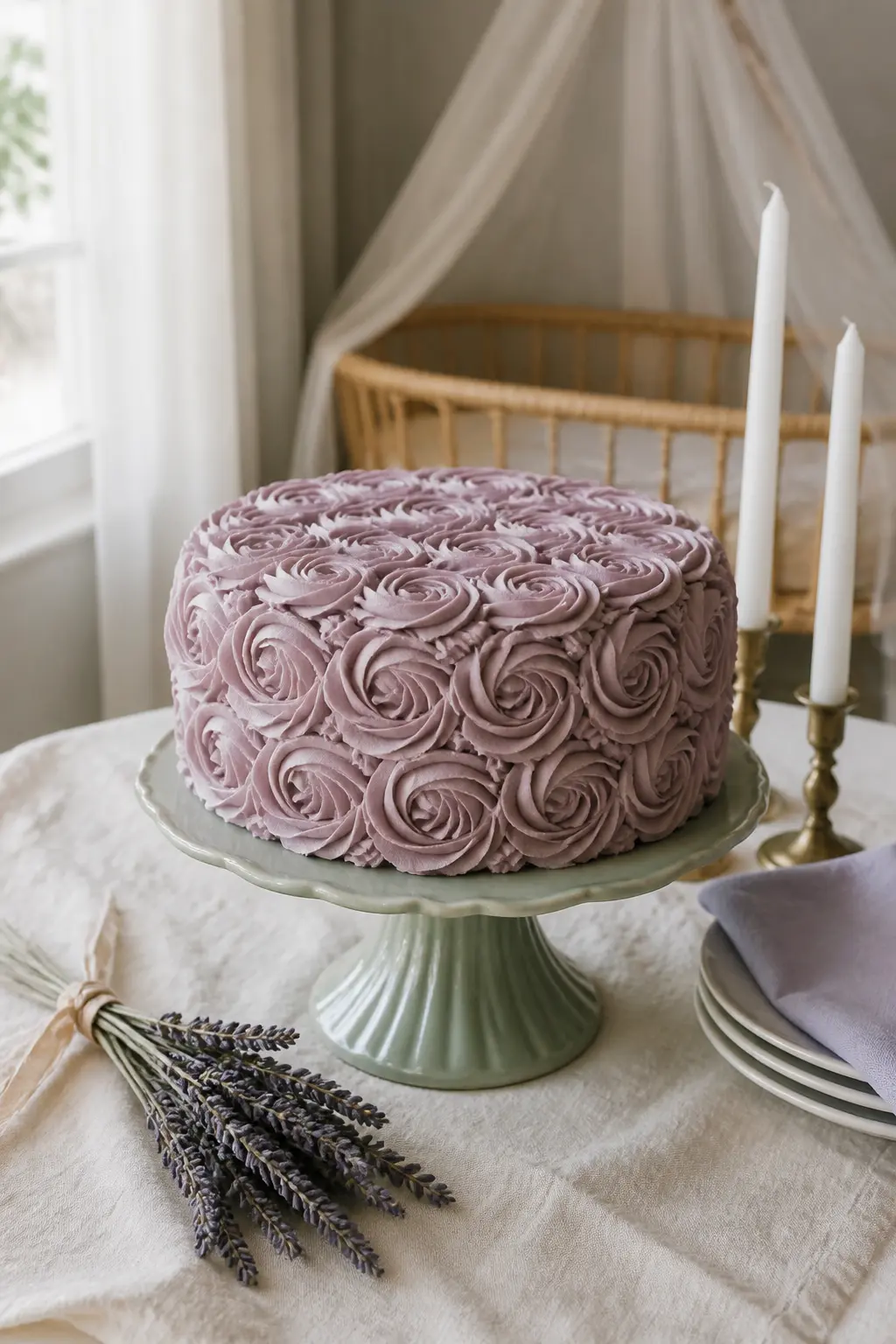 Rosette Buttercream in Dusty Mauve