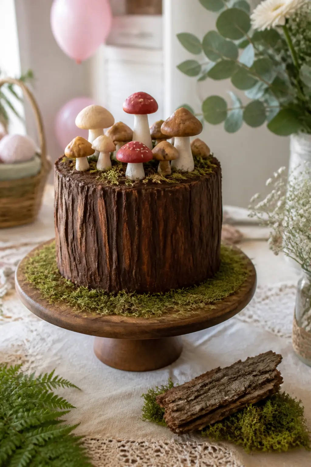 Textured Bark Effect Cake